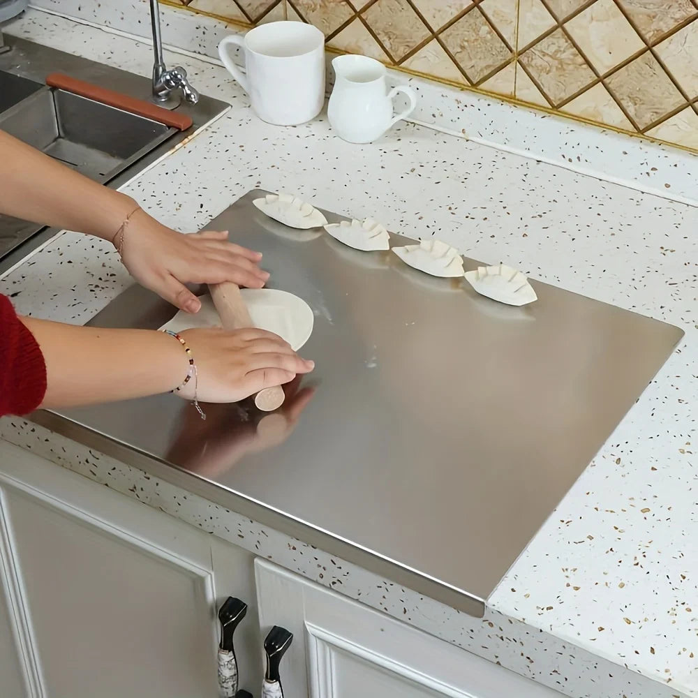 Stainless Steel Cutting Board - Heavy Duty Non-Slip