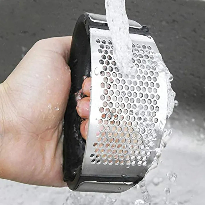 Stainless Steel Garlic Press Crusher Manual Rocking Garlic Mincer