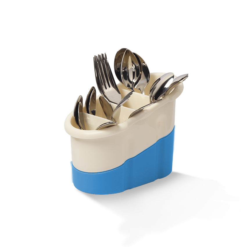 Tulip Cutlery Stand Multi-Purpose Cutlery Stand - Kitchen Spoon, Fork & Utensil Organizer Holder - Green