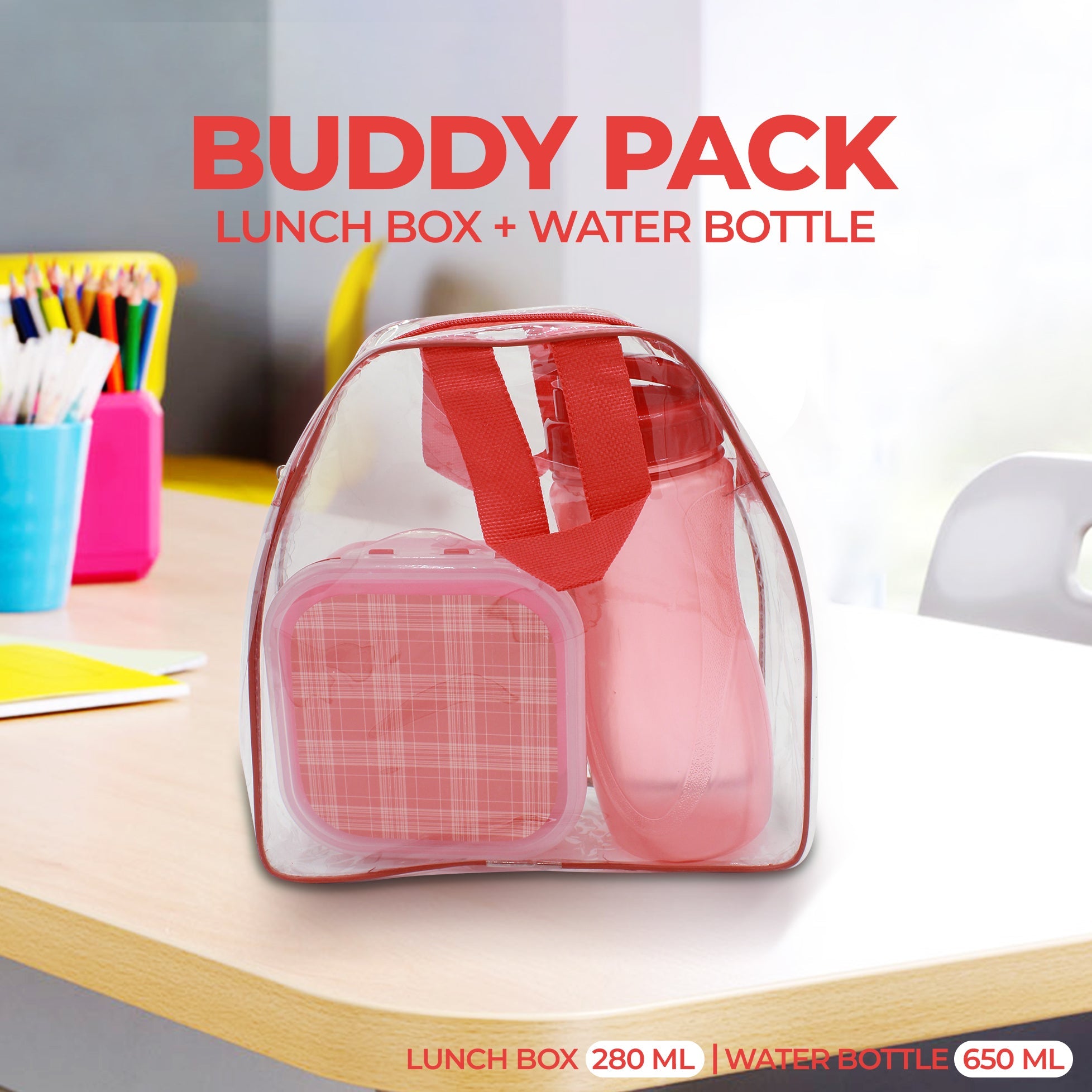Buddy Pack Lunch Box Kids Lunch Box - Compact Food Carrier for School, Snacks & Daily Meal Packing - D.Blue