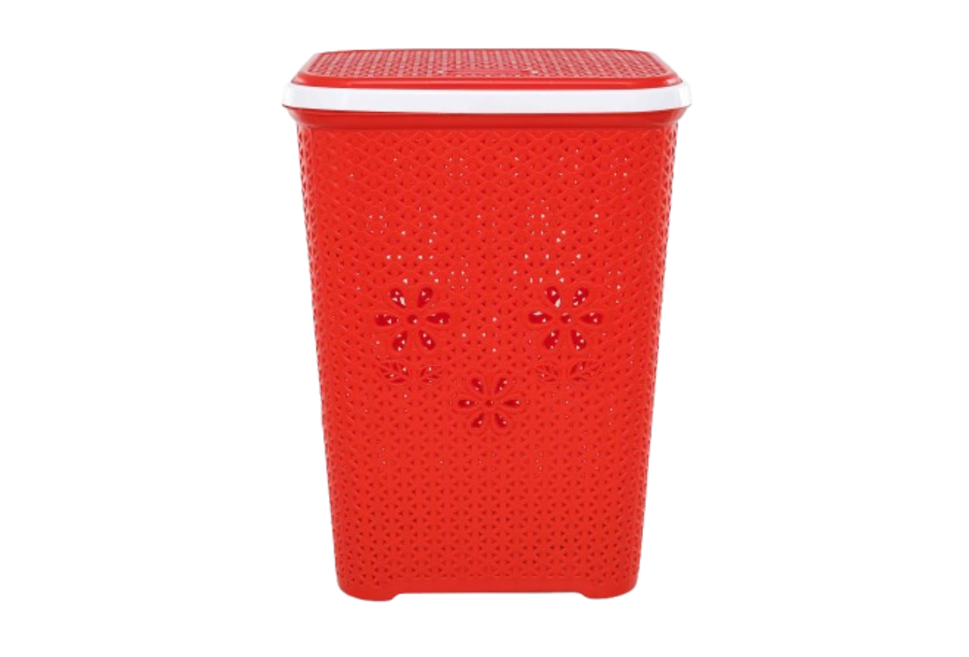 Grace Plastic Laundry Basket | Clothes Storage & Laundry Organizer - Red - Malik Mart P204