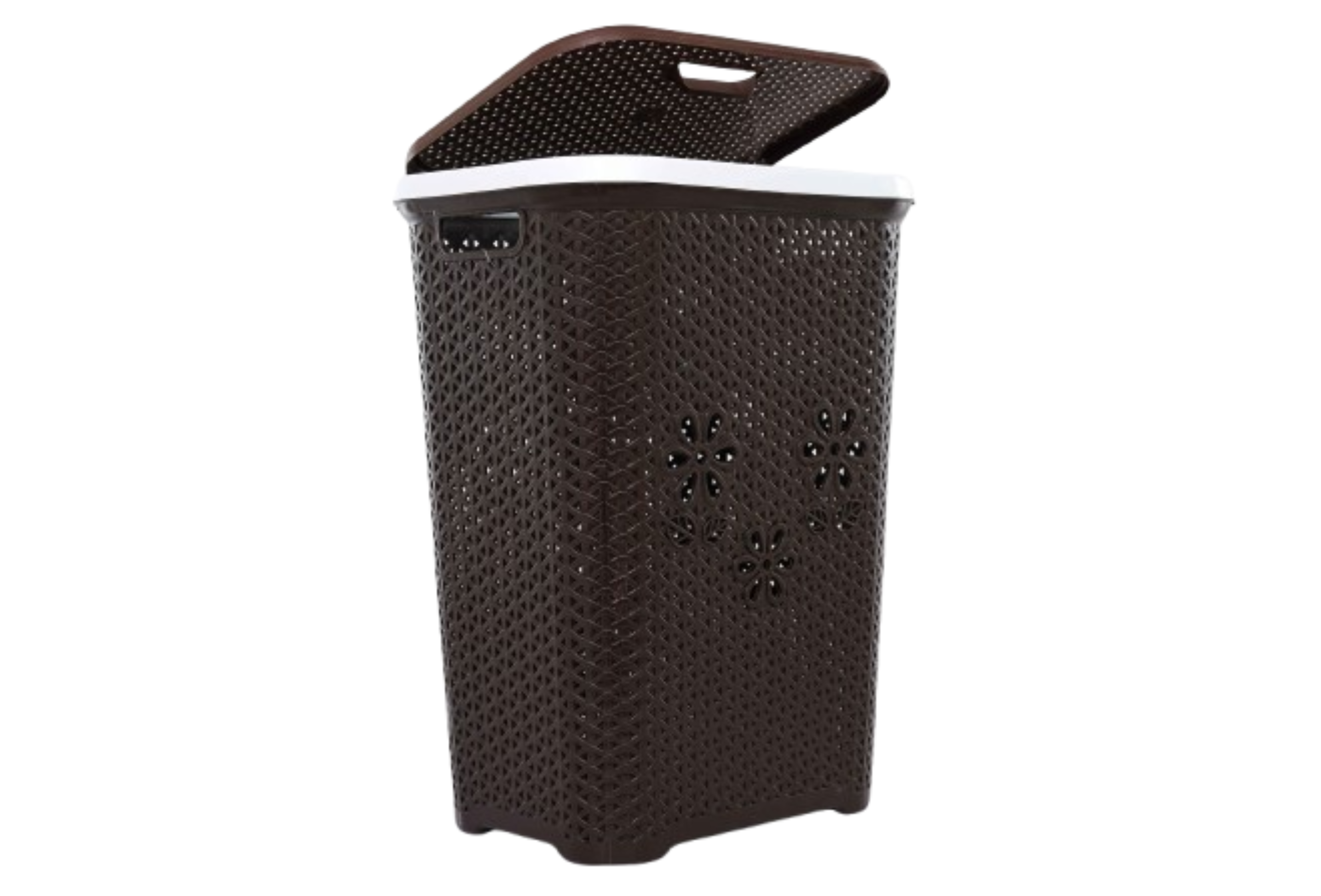 Grace Plastic Laundry Basket | Clothes Storage & Laundry Organizer - Beige - Malik Mart P202