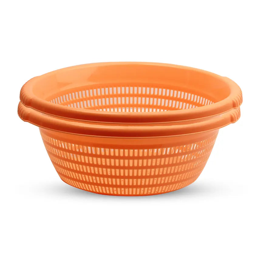 Veggie Basket 2 Piece Set - Multipurpose Plastic Vegetable, Fruit, Bread and Kitchen Storage Basket