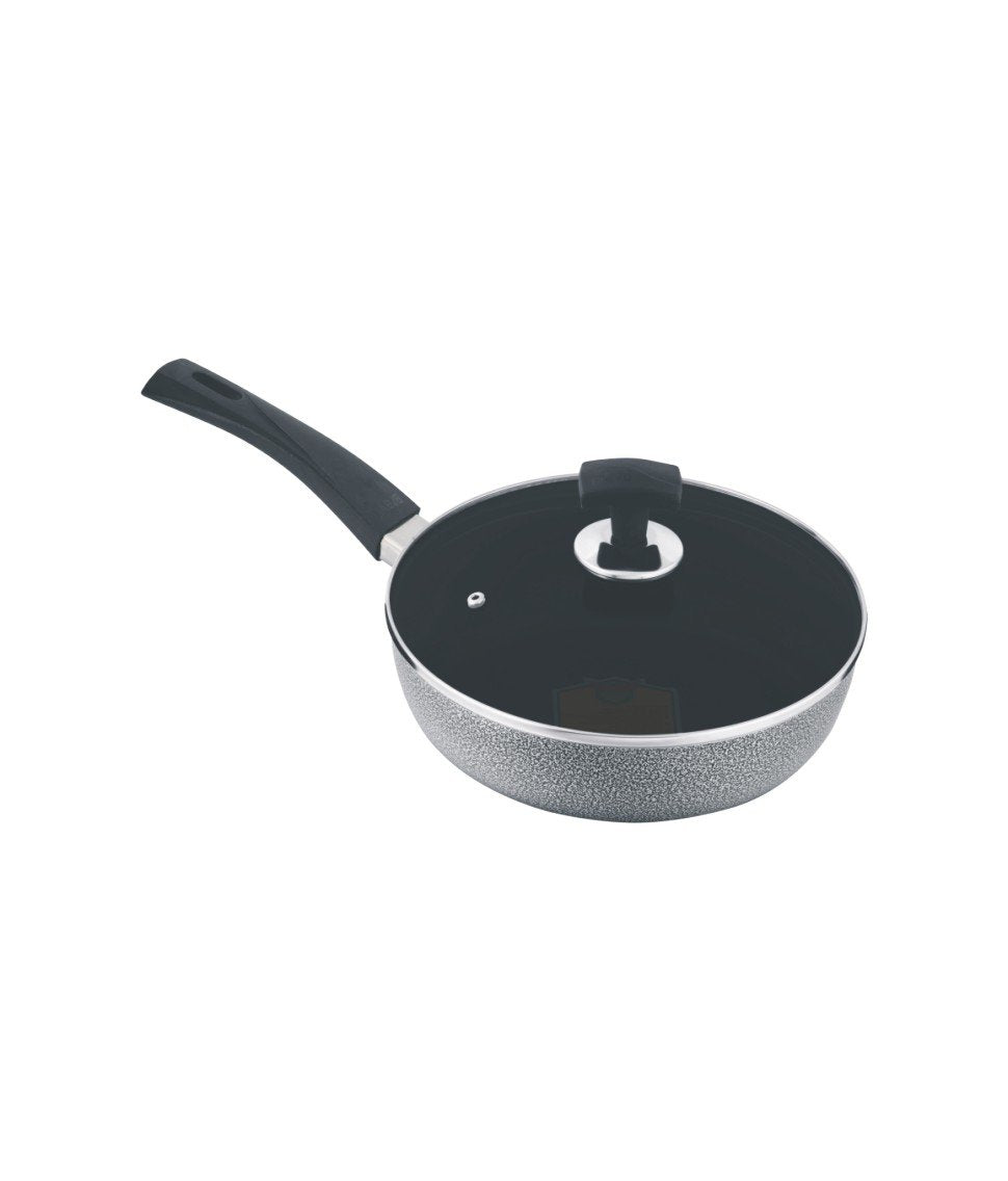 Victoria Deep Fry Pan Long Handle With Glass Lid