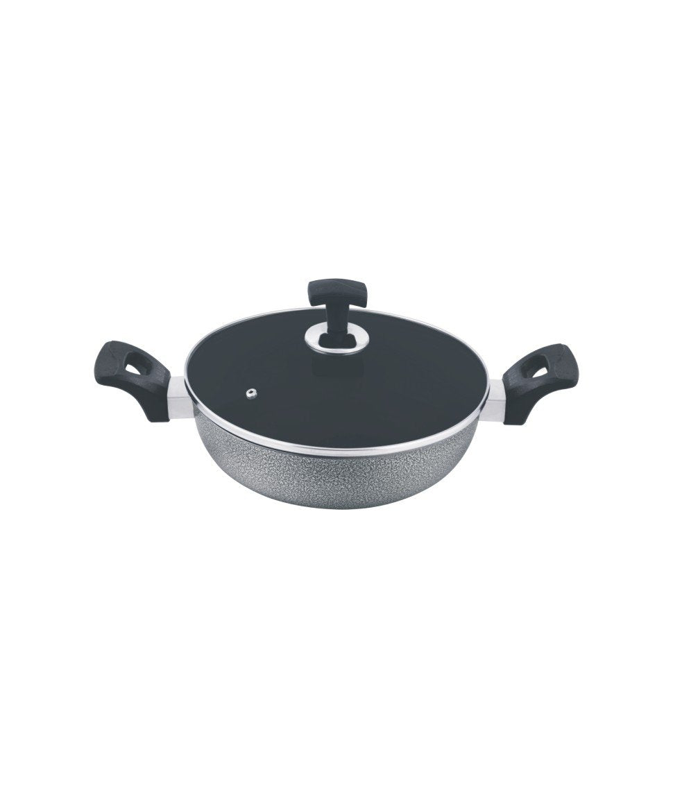 Victoria Deep Fry Pan Two Side Handle With Glass Lid