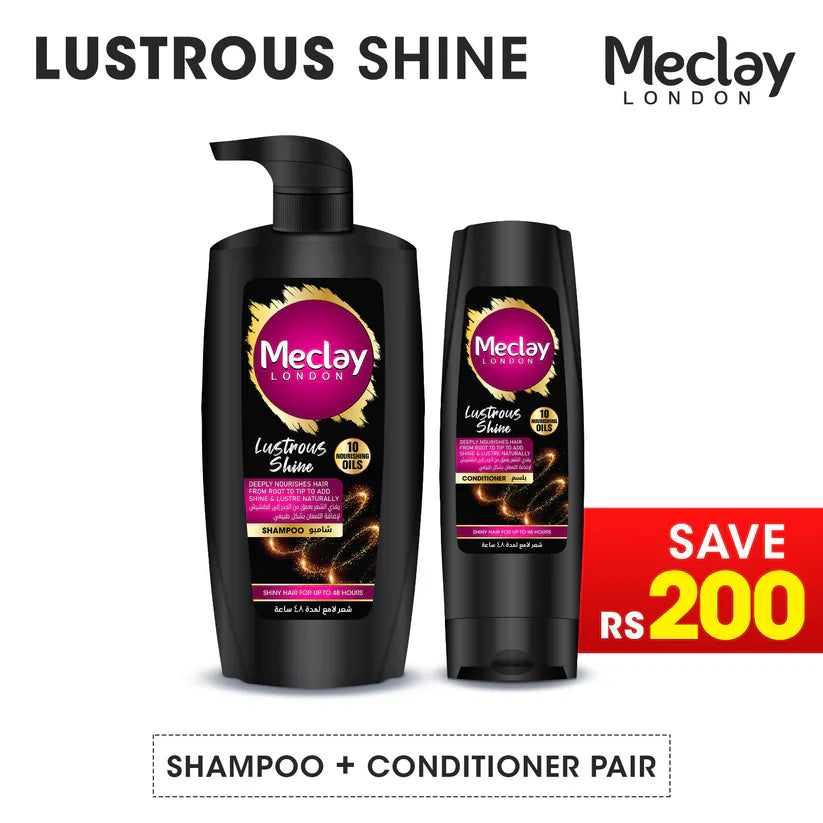 Meclay London Lustrous Shine Shampoo 660ml + Conditioner Pair