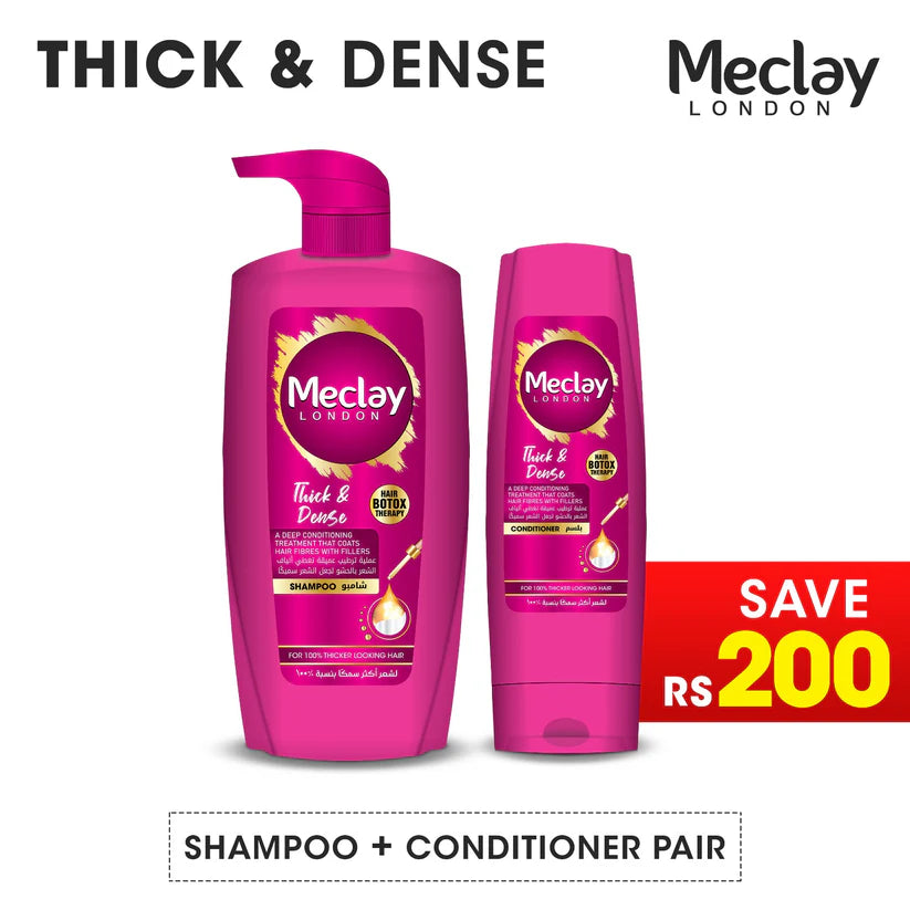 Meclay London Thick & Dense Shampoo 660ml + Conditioner Pair