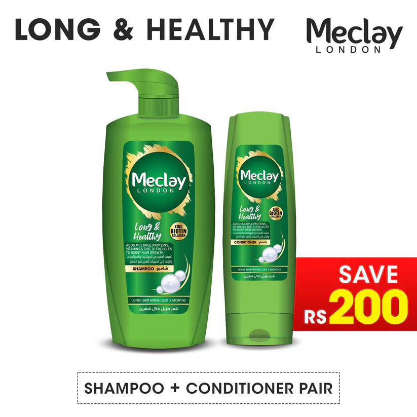 Meclay London Long & Healthy Shampoo 660ml + Conditioner Pair