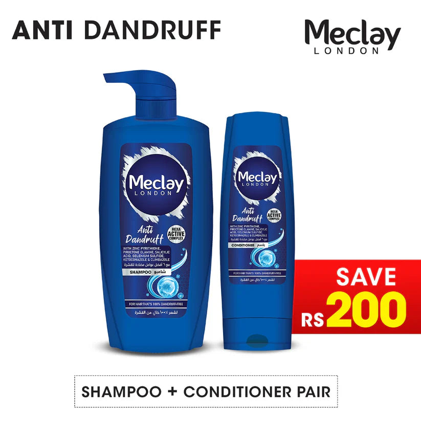Meclay London Anti Dandruff Shampoo 660ml + Conditioner Pair