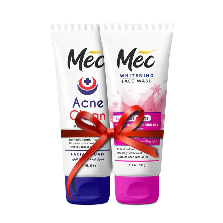 MEC Whitening Face Wash Flawless White + Acne Clean (Pack of 2)