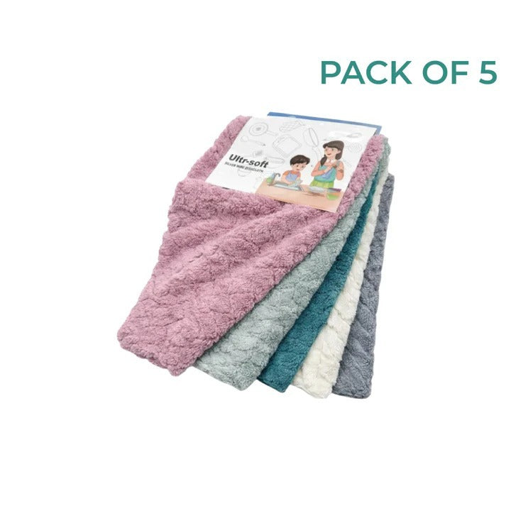Zidello Ultra-Soft Microfiber Kitchen Towels (Pack of 5)