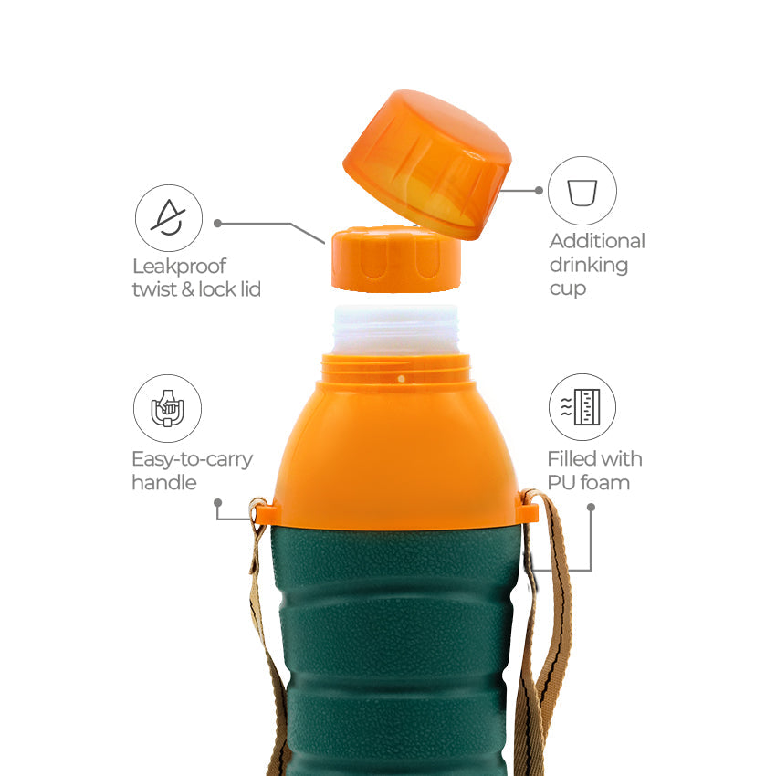 Bingo Water Bottle Small - (900ml) Leak-Resistant Water Bottle - Portable BPA-Free Hydration Bottle for School, Gym & Daily Use - Navy Blue