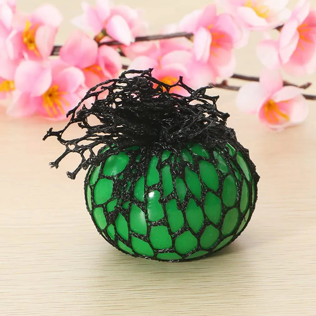 Colorful Mesh Squeeze Stress Ball Toy for Kids and Teens Soft Squishy Fidget Ball Stress
