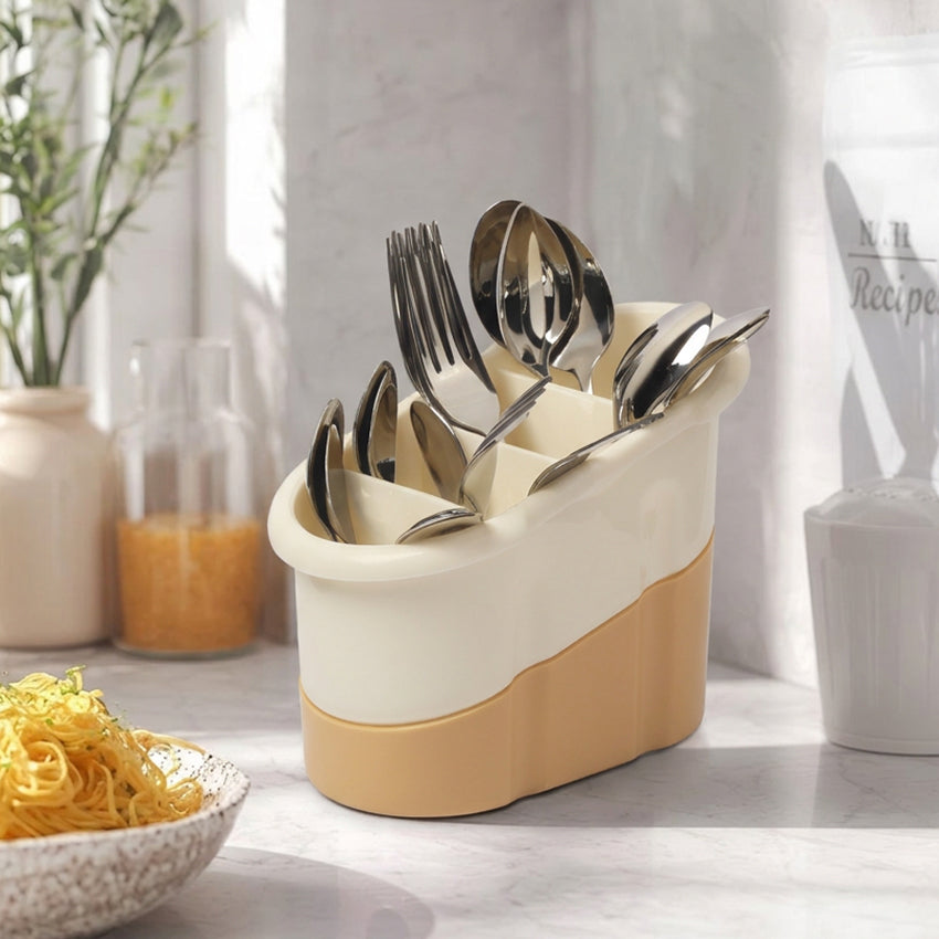Tulip Cutlery Stand Multi-Purpose Cutlery Stand - Kitchen Spoon, Fork & Utensil Organizer Holder - Red