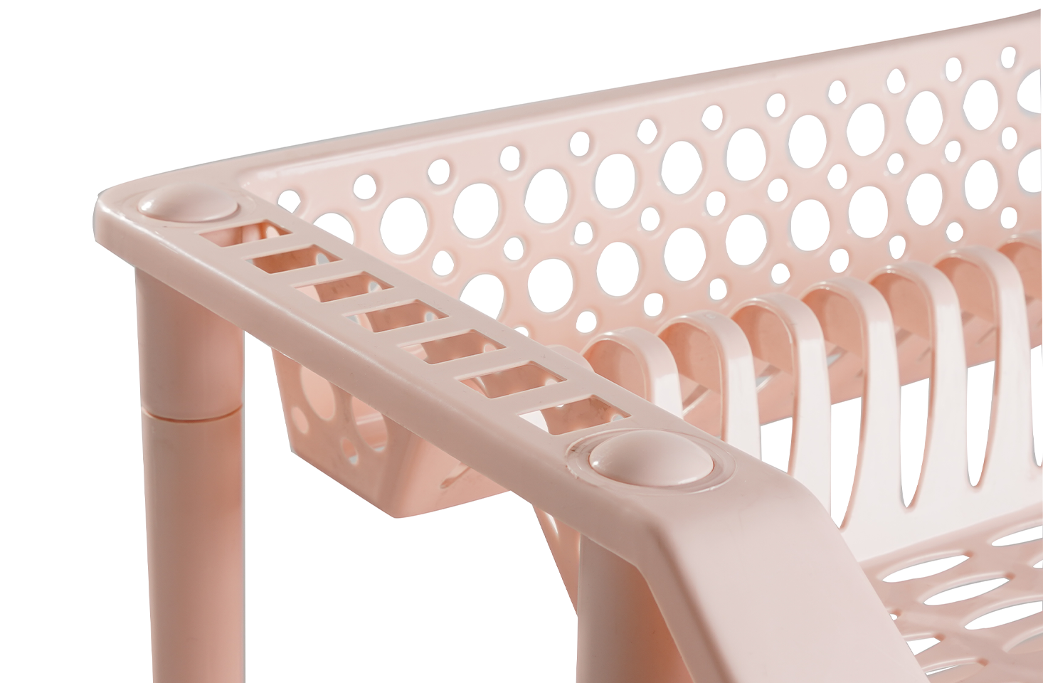 Plastic Dish Rack 3 Tier | Kitchen Plate & Utensil Organizer - Beige - Malik Mart P188