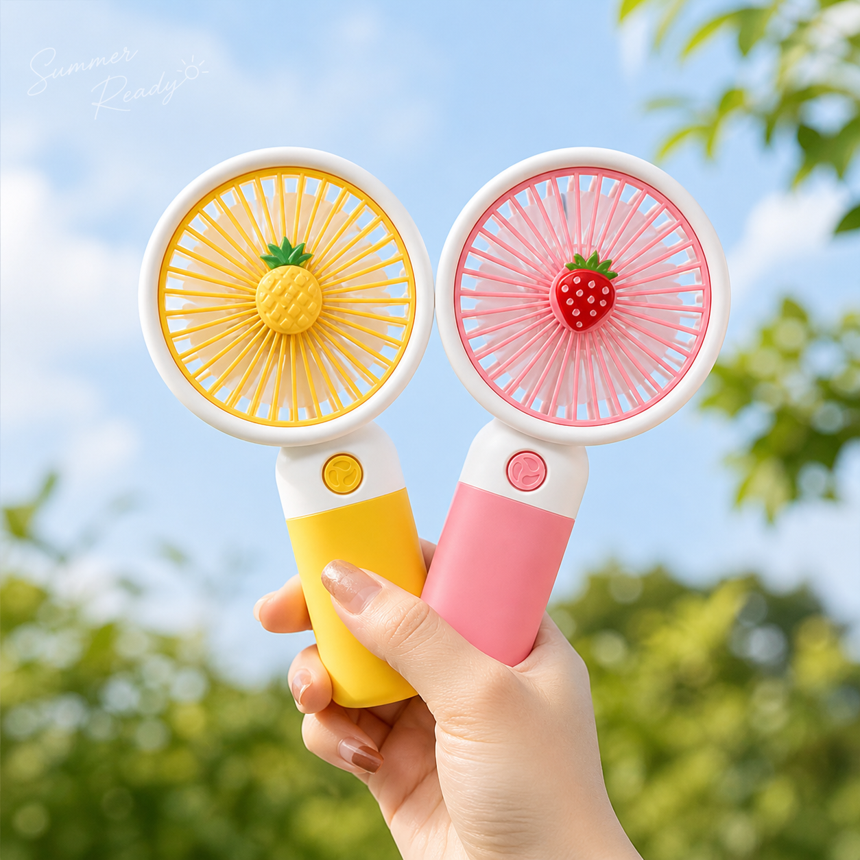 Mini Rechargeable Portable Fan - 3 Speed USB Handheld Desk Fan