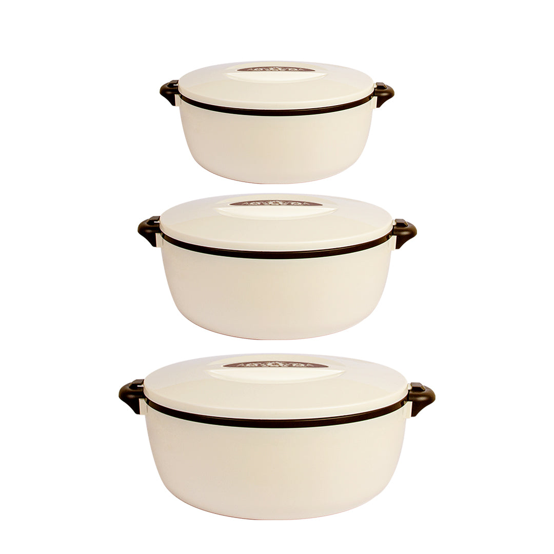 Chef Food Warmer - Pack of 3 (L,XL,XXL) Insulated Food Warmer - Hot Food Storage Casserole for Kitchen, Lunch & Serving