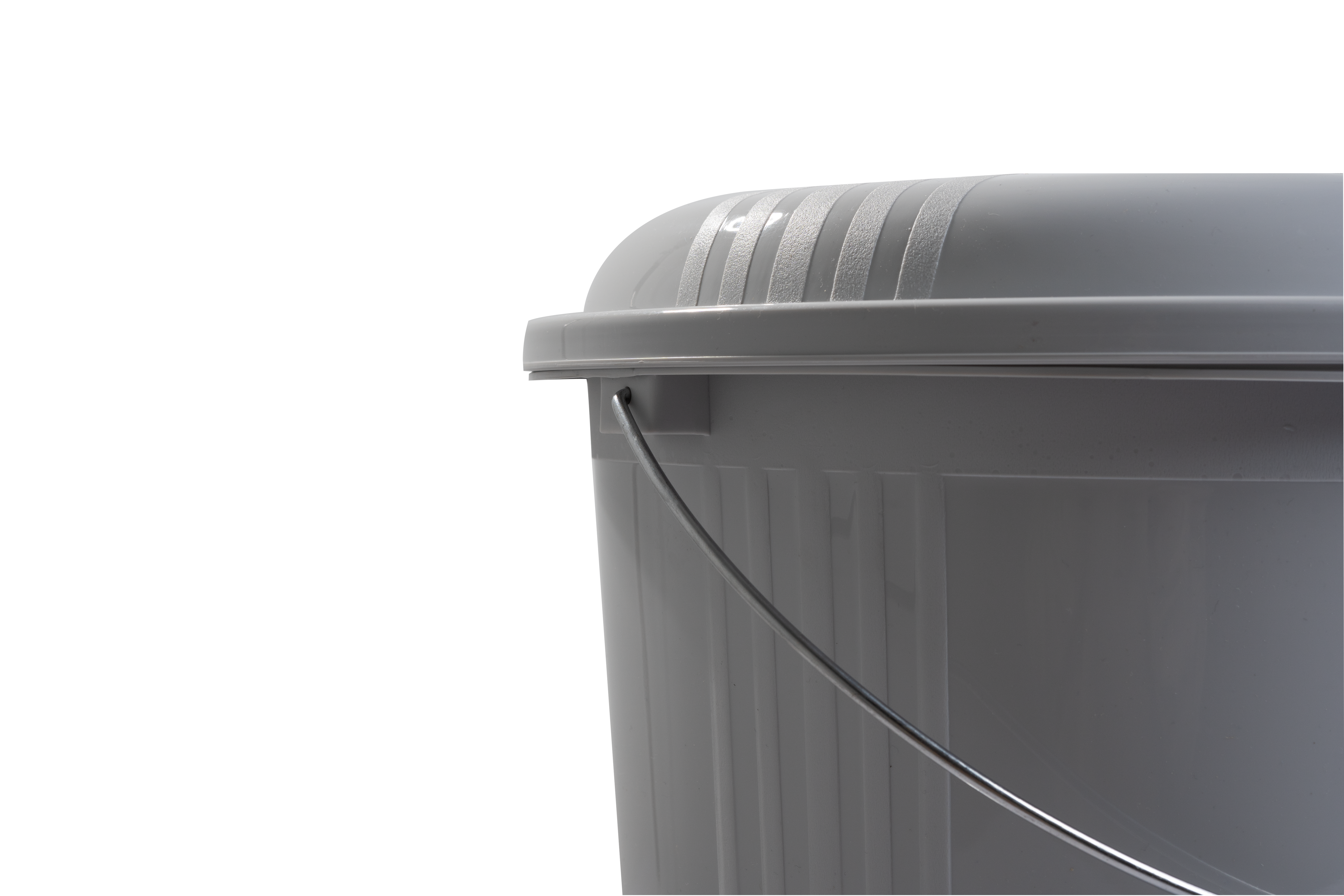 Durable Plastic Water Bucket 37L Grey | Multipurpose Household Bucket - Malik Mart P173