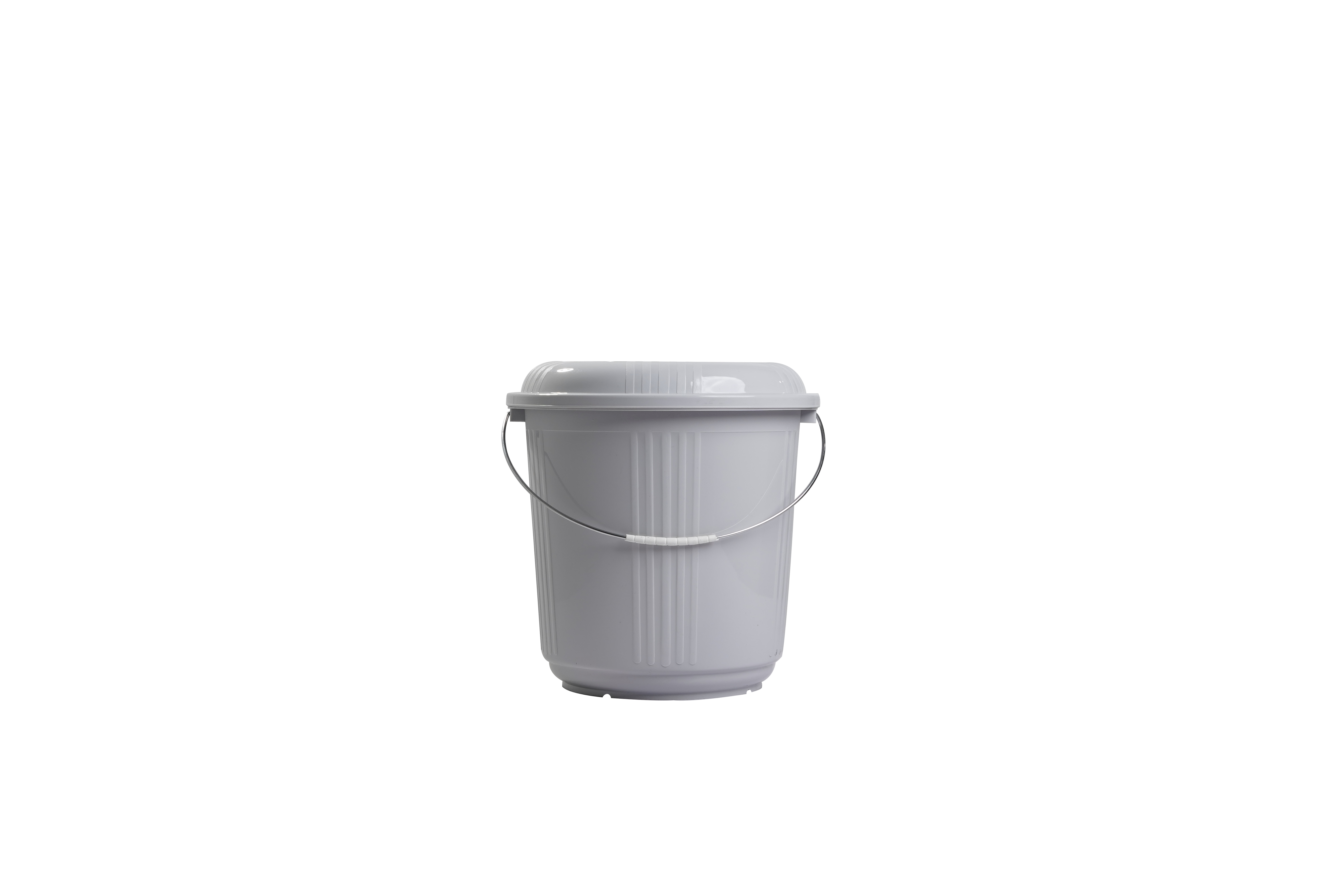 Durable Plastic Water Bucket 37L Grey | Multipurpose Household Bucket - Malik Mart P173