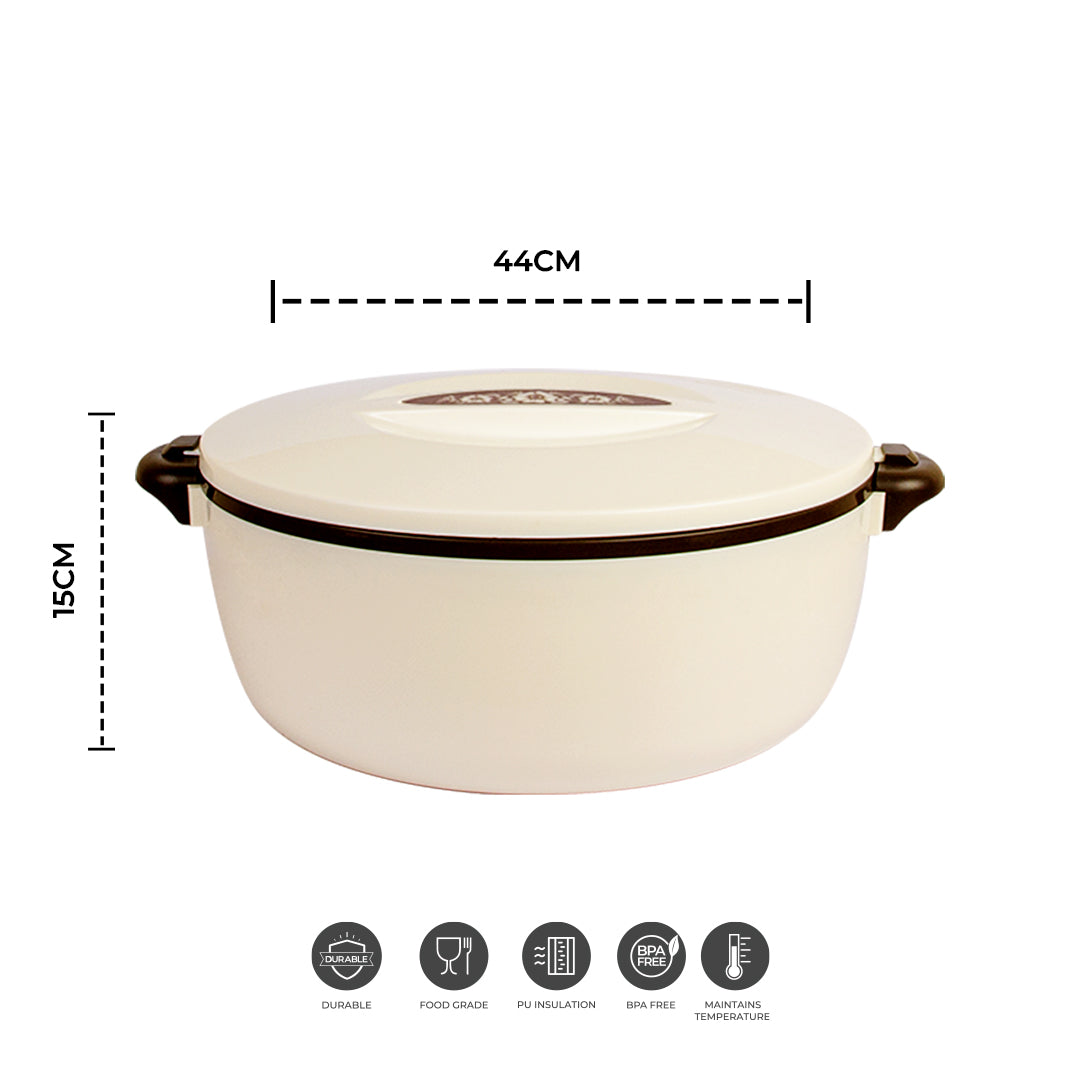 Chef Food Warmer XXL - (6500ml) Insulated Food Warmer - Hot Food Storage Casserole for Kitchen, Lunch & Serving