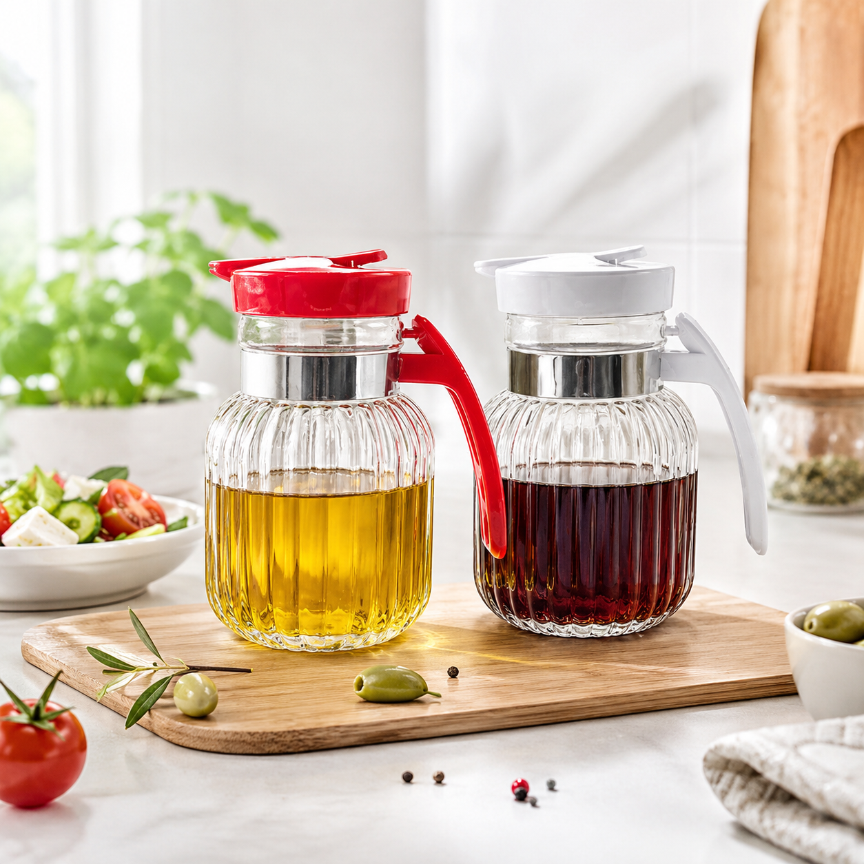 Smart Plastic Water Jug Pack of 2 | 2000ml & 3000ml Kitchen Serving Jug