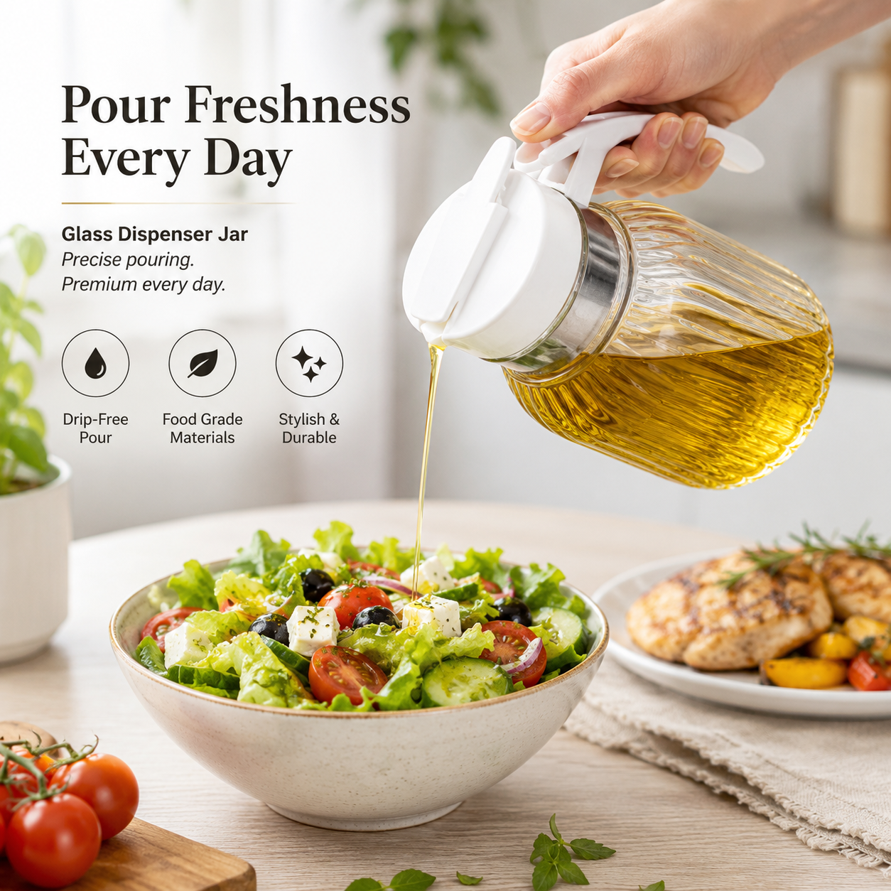 Smart Plastic Water Jug Pack of 2 | 2000ml & 3000ml Kitchen Serving Jug