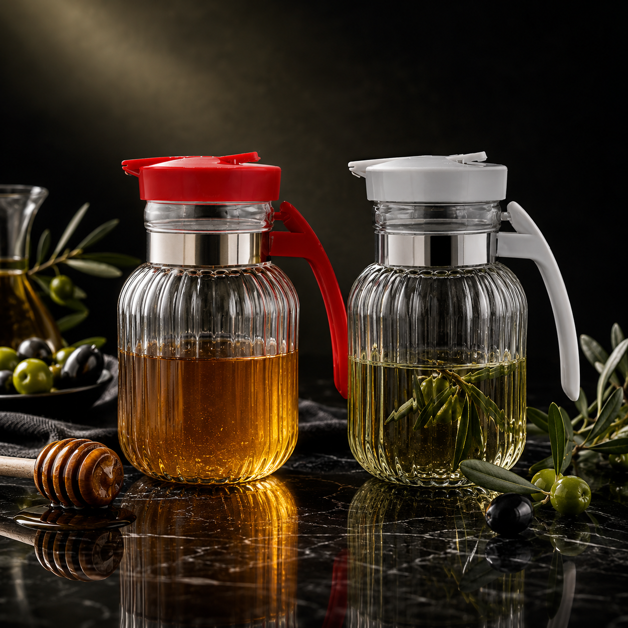 Smart Plastic Water Jug Pack of 2 | 2000ml & 3000ml Kitchen Serving Jug