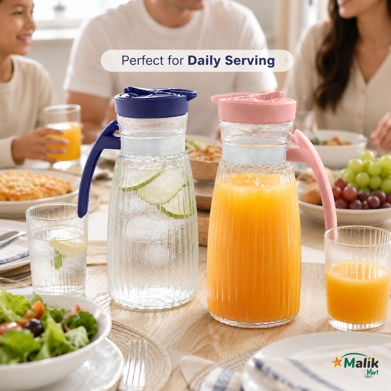 Table Plastic Water Jug 1.9L Pack of 2 | Daily Kitchen & Dining Jug
