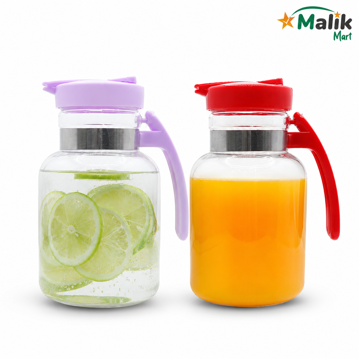 Novel Plastic Water Jug Pack of 2 | 2.1L, 3.1L & 3.6L Kitchen Serving Jug