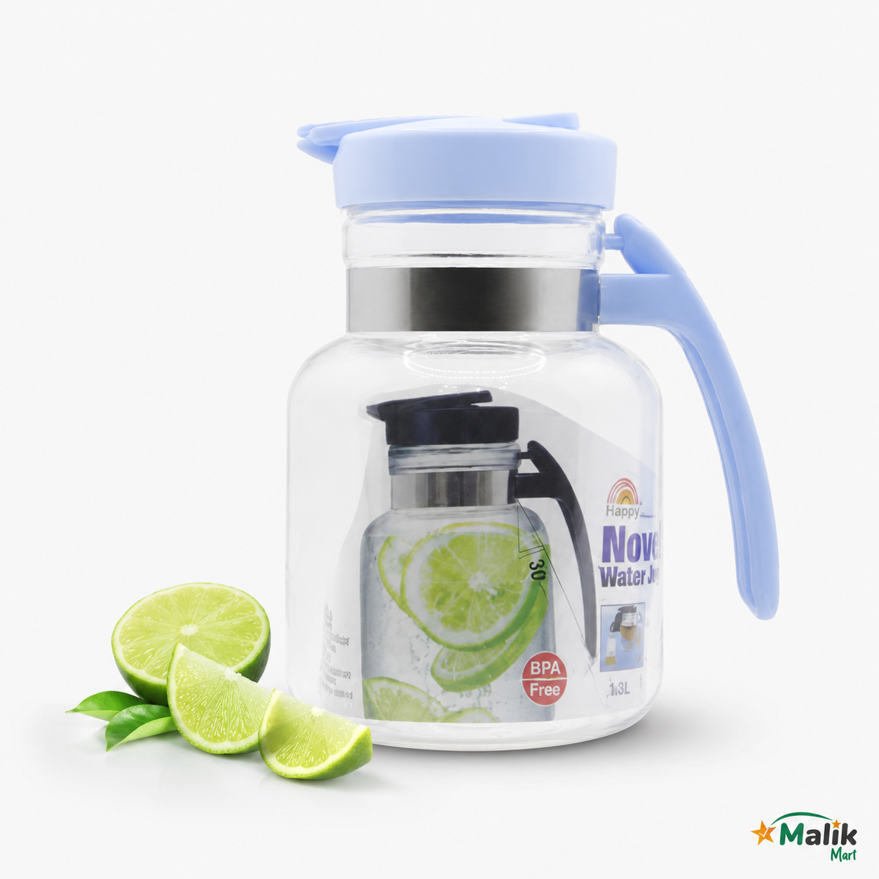 Novel Plastic Water Jug Pack of 2 | 2.1L, 3.1L & 3.6L Kitchen Serving Jug