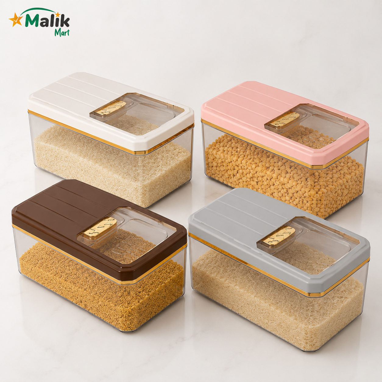 Maxy Plastic Food Storage Container 12L | Large Kitchen Pantry Box with Lid
