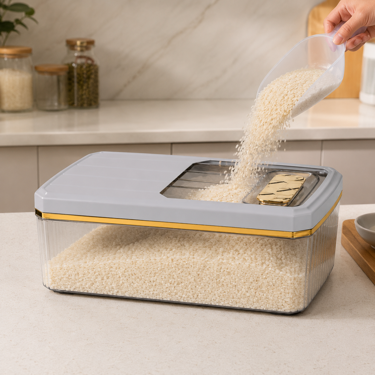 Maxy Plastic Food Storage Container 7L | Kitchen Pantry Box with Secure Lid