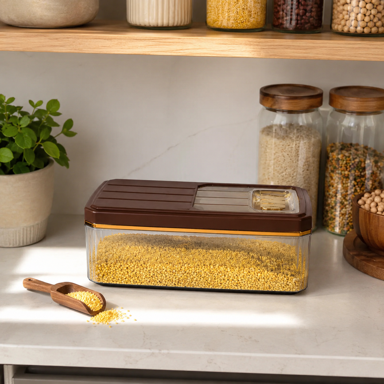 Maxy Plastic Food Storage Container 7L | Kitchen Pantry Box with Secure Lid