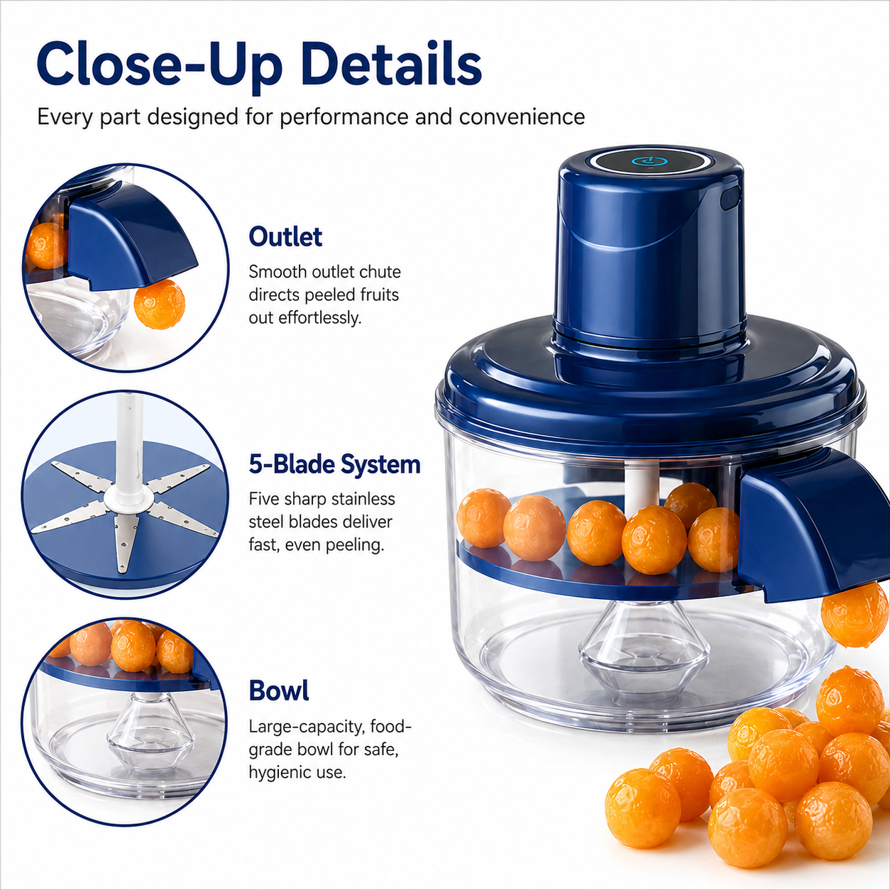 Automatic Electric Fruit & Vegetable Peeler – QuickPeel Kitchen Peeling Machine