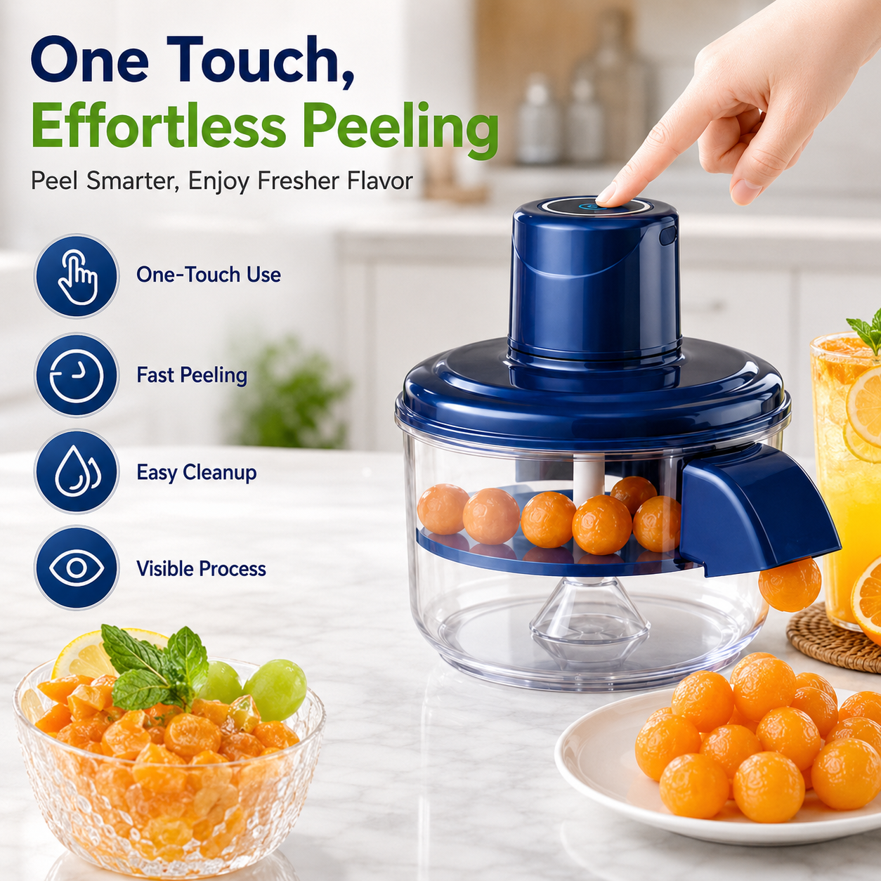 Automatic Electric Fruit & Vegetable Peeler – QuickPeel Kitchen Peeling Machine