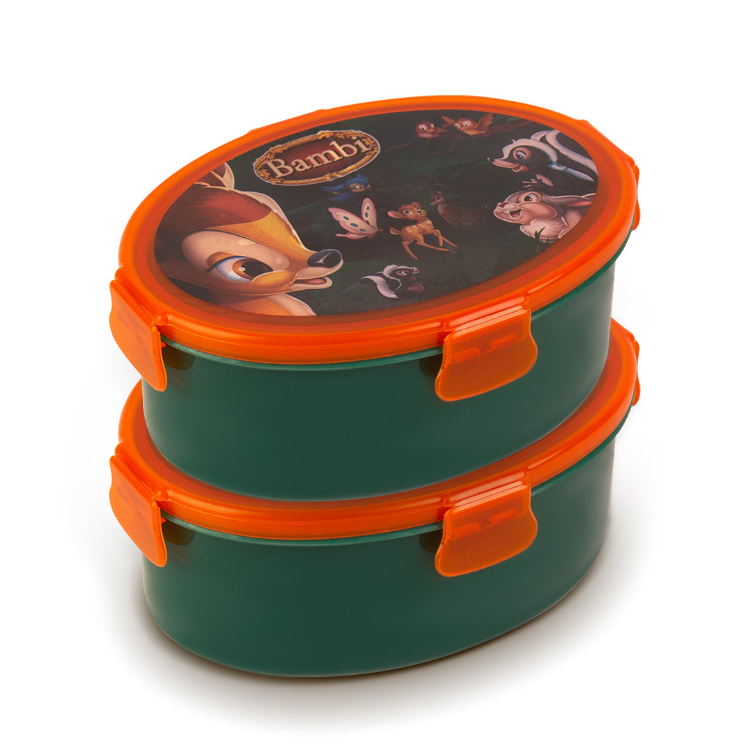 Oval Lunch Box Pack of 2 500ml - Kids School Lunch Box with Portable Hand Carry Design