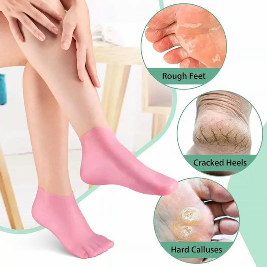Silicone Moisturizing Heel Socks – Soft, Crack Repair & Foot Care