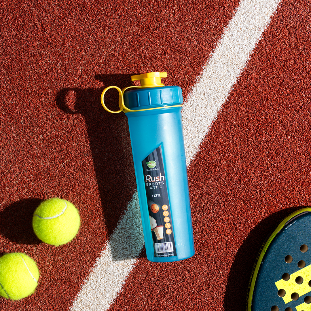 Rush Sports Water Bottle Large Pack of 2 - (1Litre) Leak-Resistant Water Bottle - Portable BPA-Free Hydration Bottle for School, Gym & Daily Use - Orange