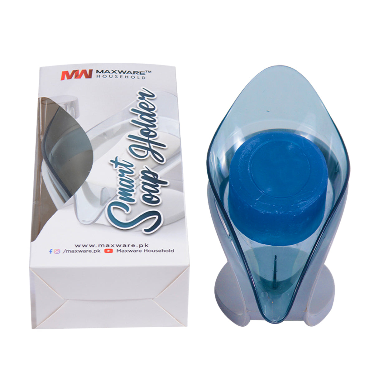 Smart Self Draining Soap Holder Box Pack for Bathroom and Kitchen Sink