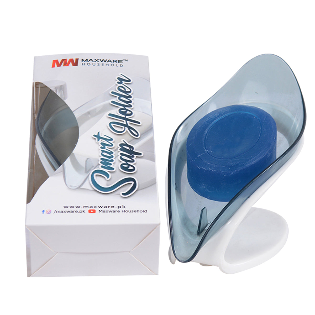 Smart Self Draining Soap Holder Box Pack for Bathroom and Kitchen Sink