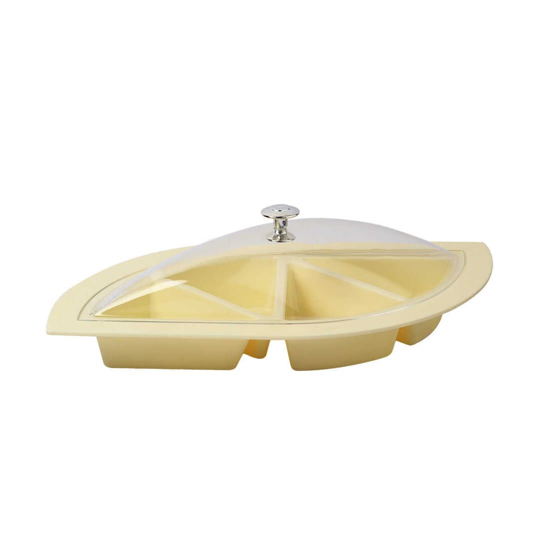 Deluxe Compartment Tray Model 1 Compartment Serving Tray - Elegant Dry Fruit, Snacks & Dessert Tray for Home Serving - Purple