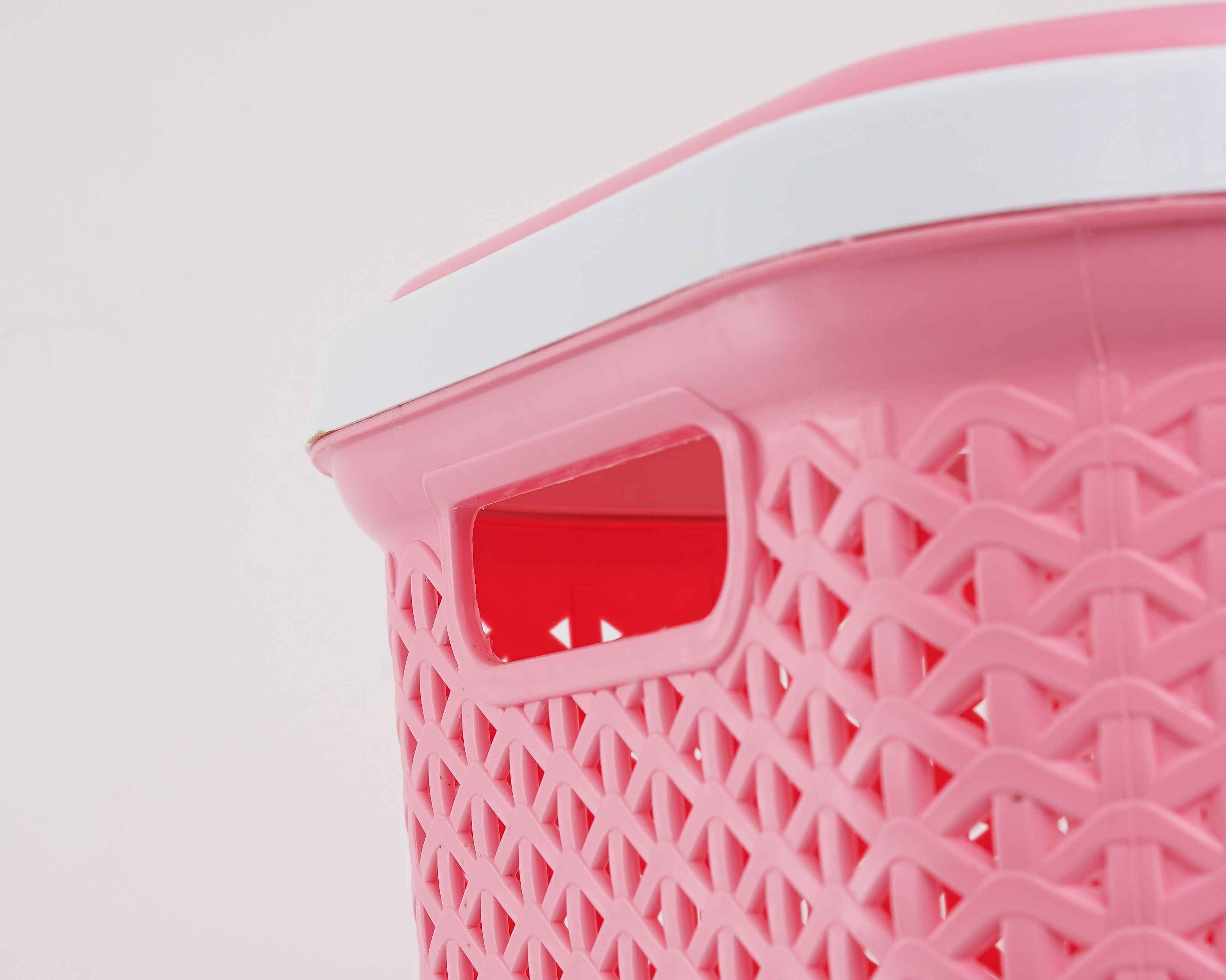 Grace Plastic Laundry Basket | Clothes Storage & Laundry Organizer - Brown - Malik Mart P201