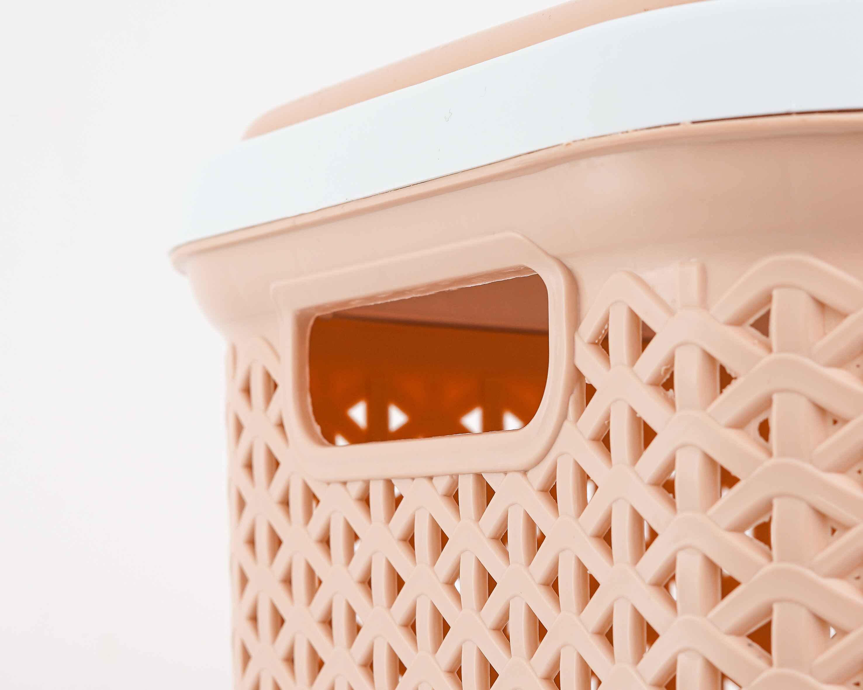 Grace Plastic Laundry Basket | Clothes Storage & Laundry Organizer - Brown - Malik Mart P201