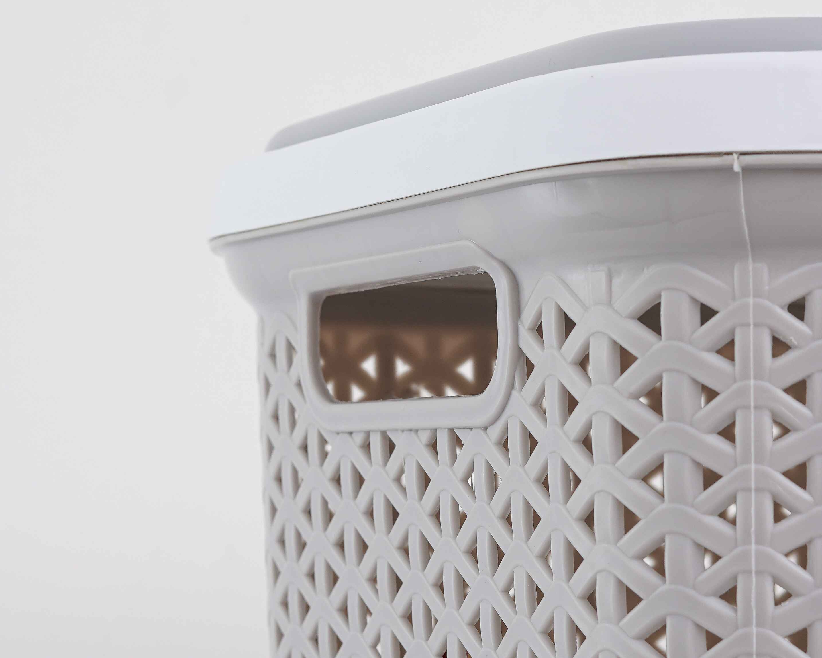 Grace Plastic Laundry Basket | Clothes Storage & Laundry Organizer - Brown - Malik Mart P201